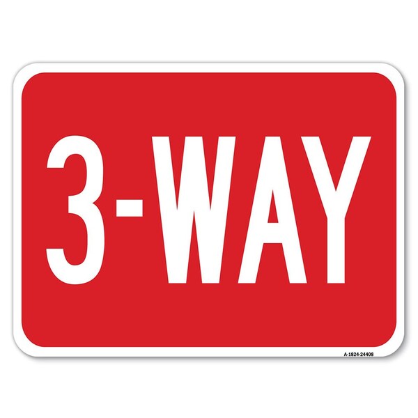 3-Way Heavy-Gauge Aluminum Rust Proof Parking Sign, 18" x 24", A-1824-24408